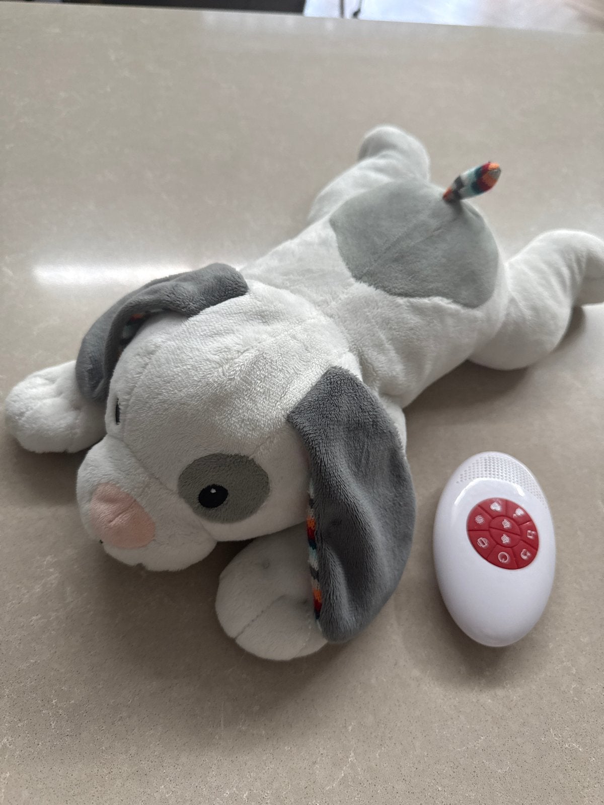 Zazu Dex Hartslagknuffel Hond met Muziek en Huilsensor, Overige merken, Met geluid, Zo goed als nieuw, Wit