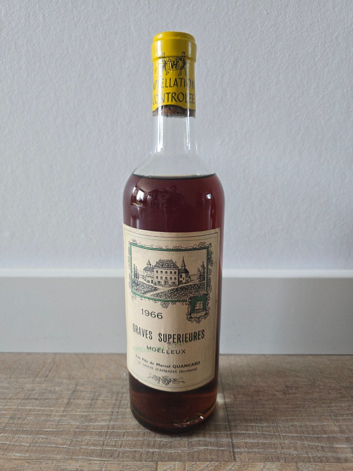 Vintage Graves Supérieures 1966 Les Fils de Marcel Quancard, Frankrijk, Nieuw, Ophalen of Verzenden, Witte wijn