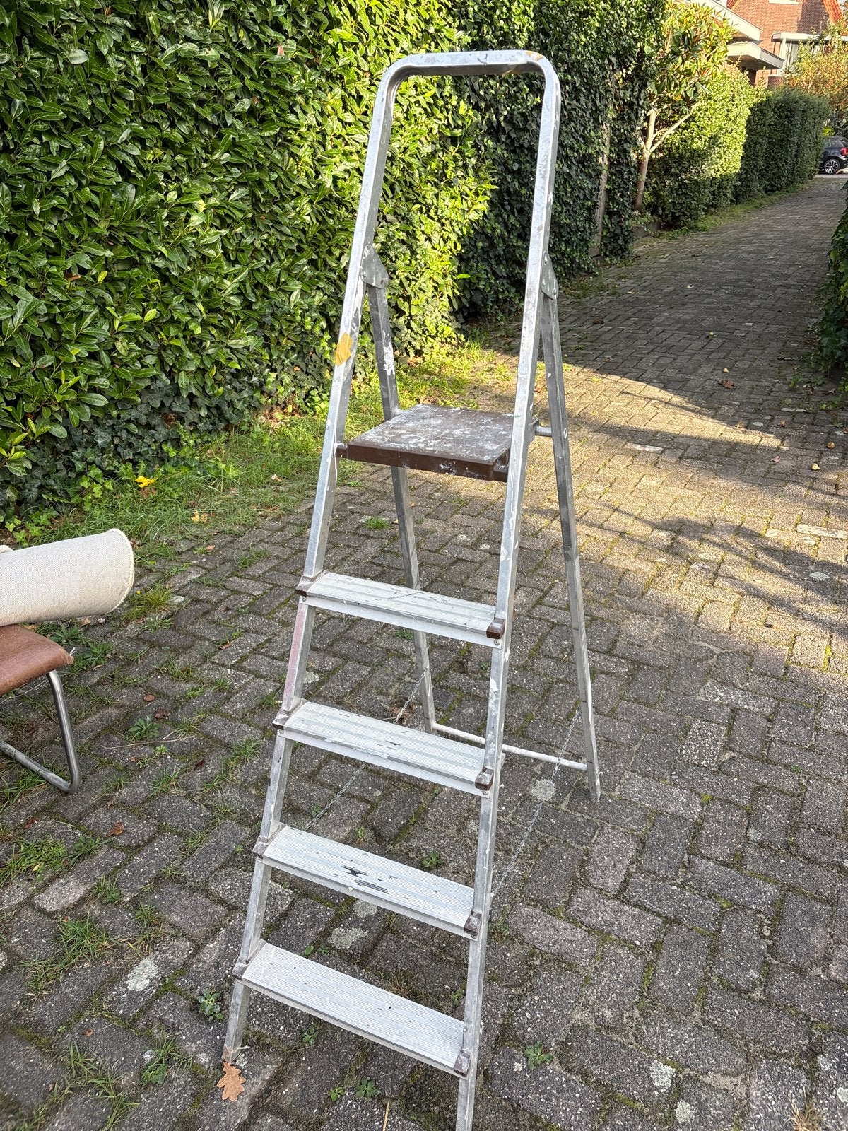 Gebruikte aluminium trap met 5 treden, Doe-het-zelf en Verbouw, Ophalen, Gebruikt, Trap, Minder dan 2 meter