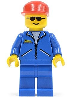 LEGO City jbl001 Jacket Blue - Blue Legs, Red Cap, Sunglasse, Lego, Ophalen of Verzenden, Minifiguur, City