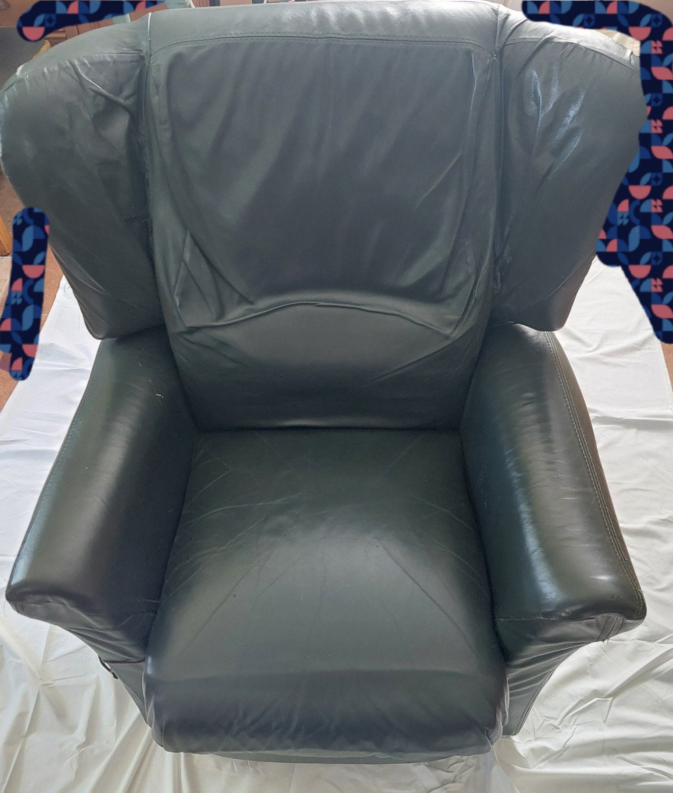 Relaxfauteuil, Ophalen, Gebruikt, Minder dan 75 cm, Leer
