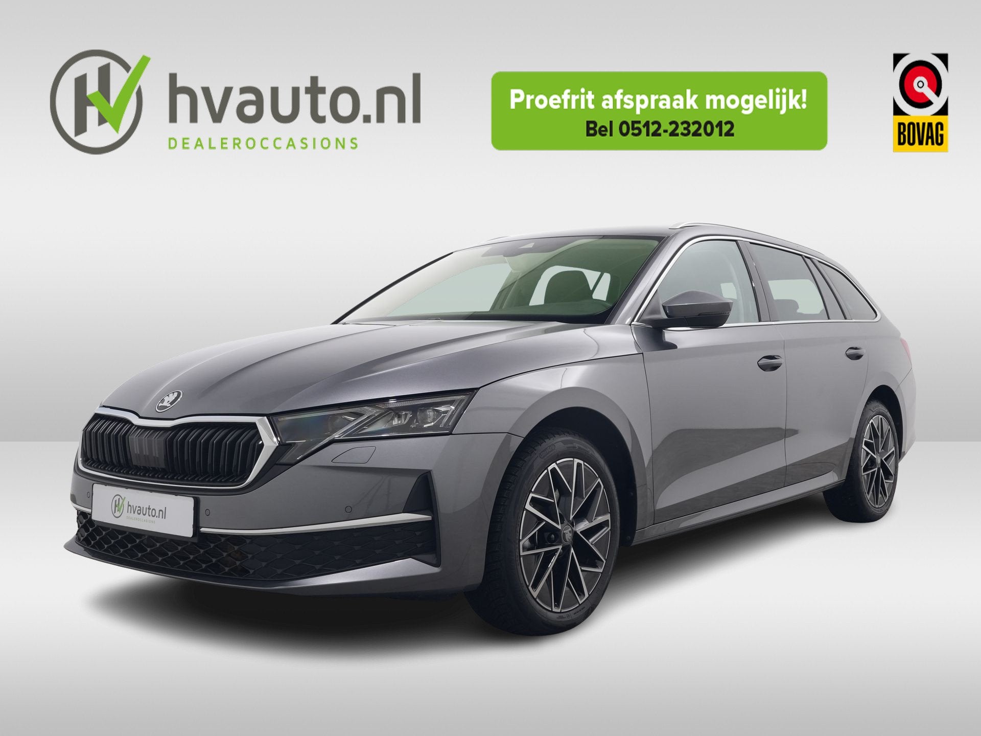 Skoda Octavia Combi 1.5 E-TSI MHEV SELECTION DSG | Adaptive, Auto's, Skoda, Stof, Zwart, 4 cilinders, 116 pk