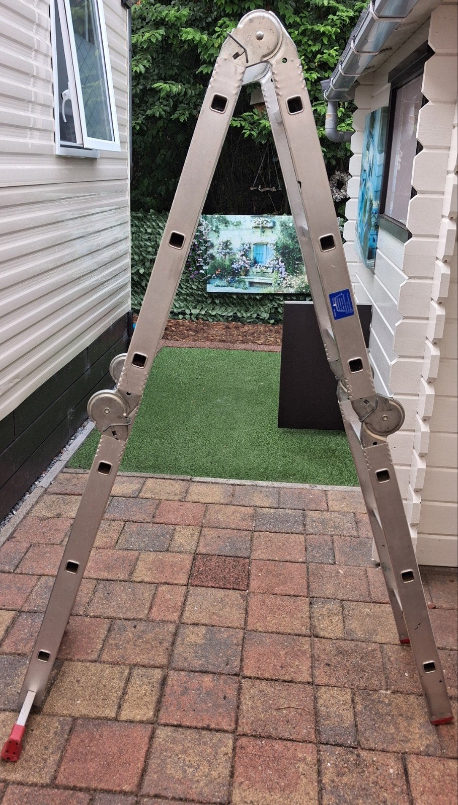 Vouwladder - 4x3 sporten AluPro EN 131 veiligheidsnorm, Ophalen, Gebruikt, Ladder, Opvouwbaar of Inschuifbaar