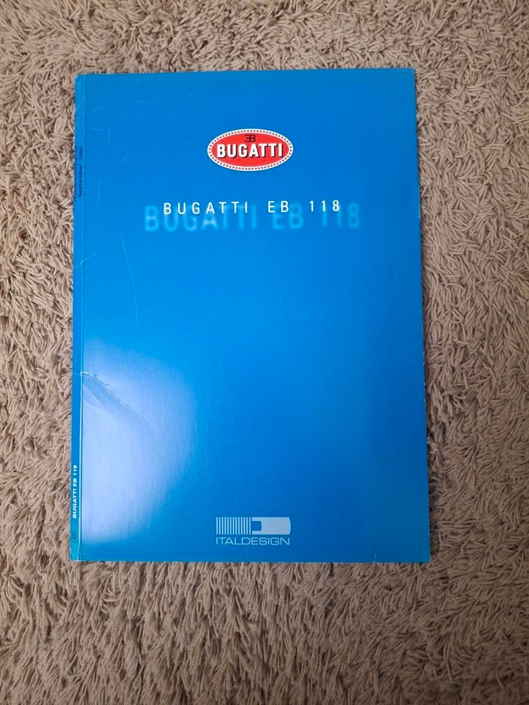 Autofolder (persmap) Bugatti EB118, Verzenden, Overige merken