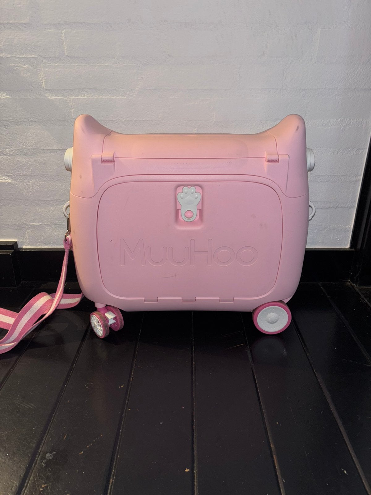 Moohoo zit-reiskoffer, Ophalen, Zo goed als nieuw, Hard kunststof, Minder dan 50 cm