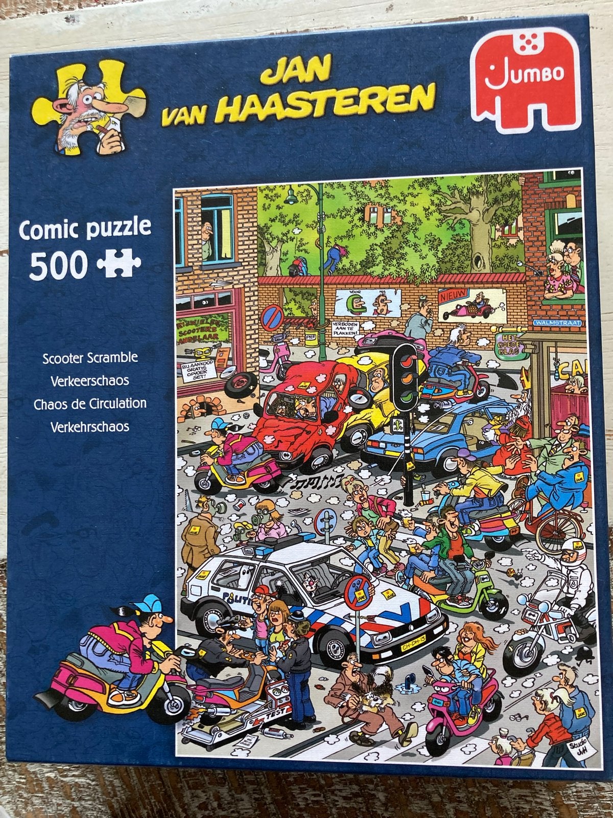 Jan van Haasteren Comic Puzzel - Verkeerschaos 500 stukjes, Ophalen of Verzenden, Minder dan 500 stukjes, Gebruikt, Legpuzzel