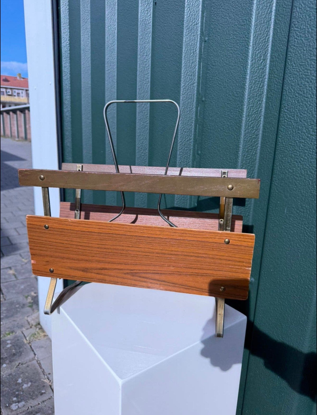 Lectuurbak pastoe stijl palissanderhout staal jaren 60, Ophalen, Met handvat, Vintage, Zo goed als nieuw