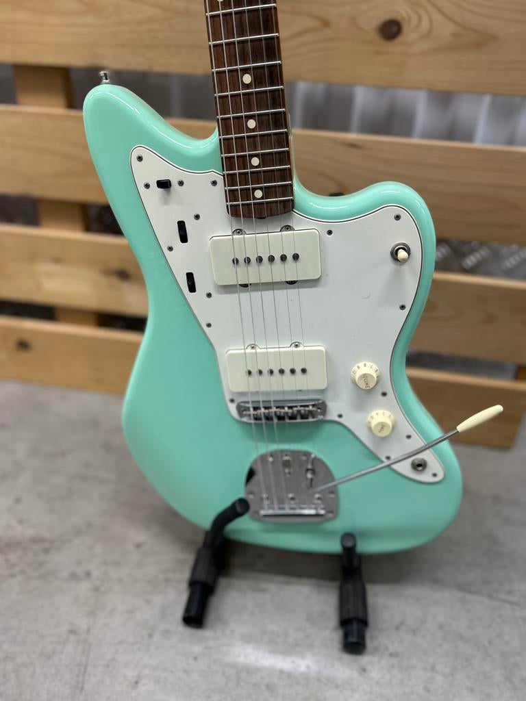 “60 Fender Jazzmaster RW surfgreen, Ophalen, Zo goed als nieuw, Solid body, Fender