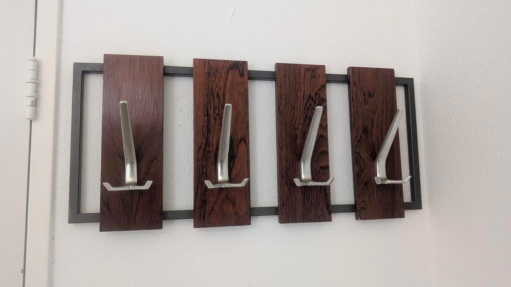 Vintage teak Kapstok Jaren '60 - Mid Century Design, Huis en Inrichting, Woonaccessoires | Kapstokken, Gebruikt, Minder dan 100 cm