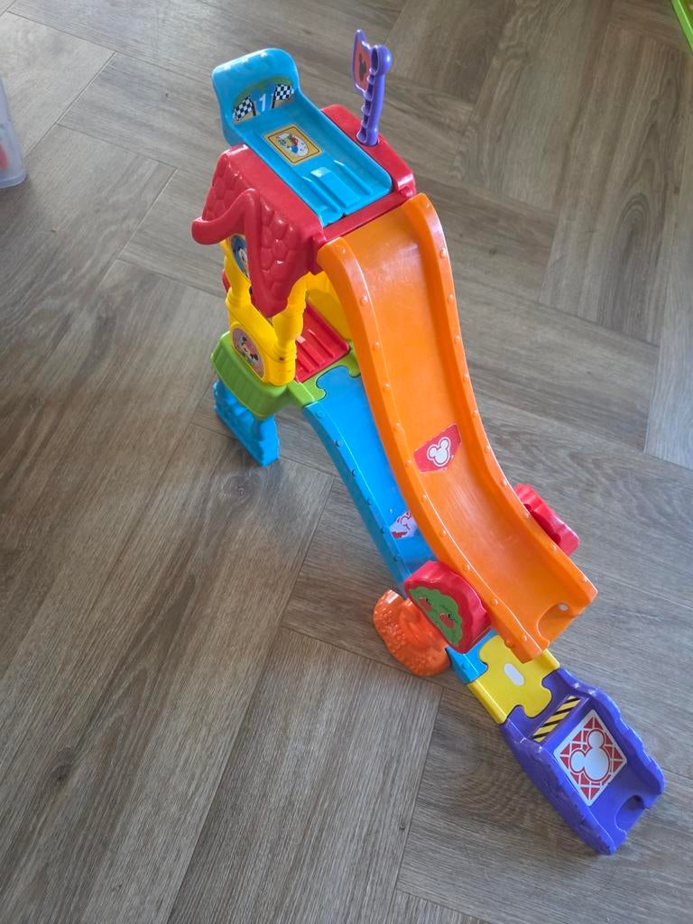 VTech Toet Toet Auto's Mickey Mouse Racebaan, Ophalen of Verzenden, Gebruikt
