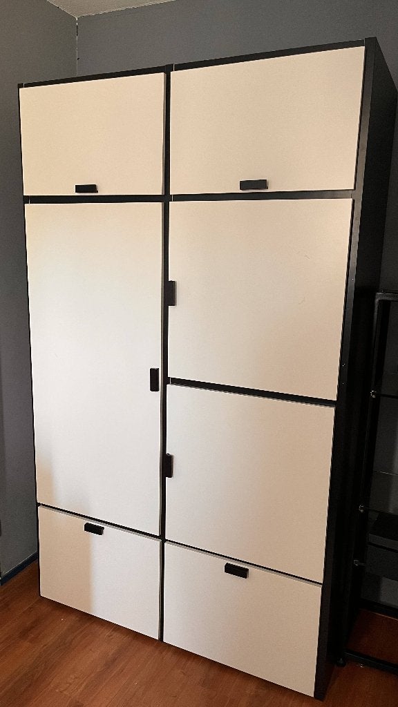 Kast, wit, kleding, kinderkamer, Ophalen, Gebruikt, 100 tot 150 cm, Met klep(pen)