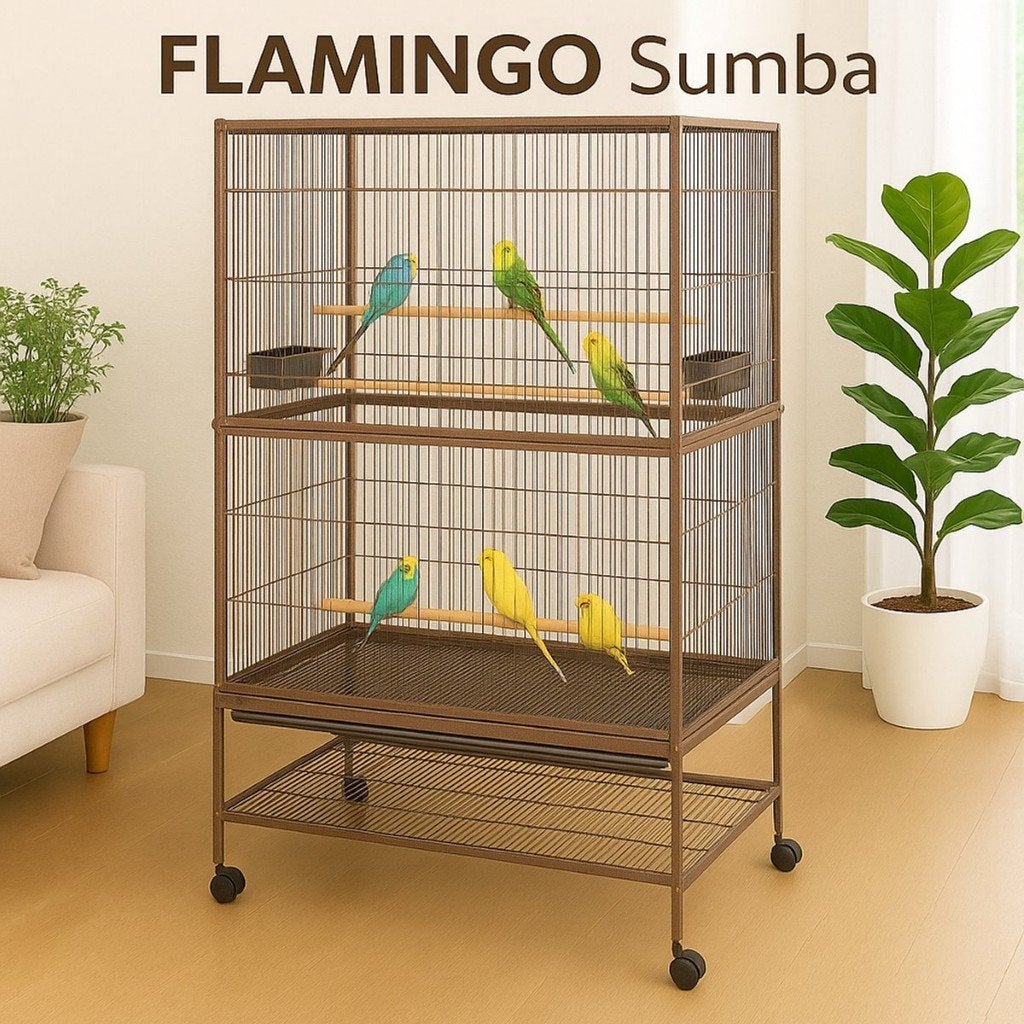 Flamingo Sumba Taupe binnenvolière, Dieren en Toebehoren, Verzenden, Gebruikt, Metaal, Volière