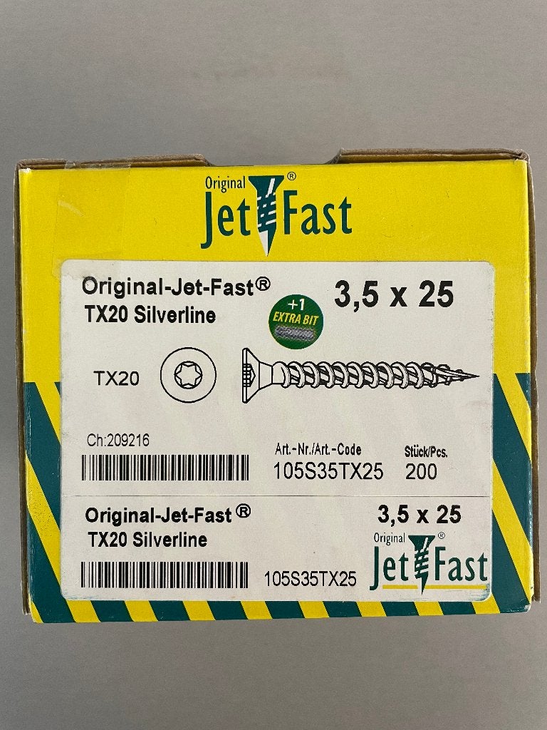 Jetfast torx schroeven, diverse soorten en maten, Ophalen, Schroeven, Nieuw, Minder dan 50 mm