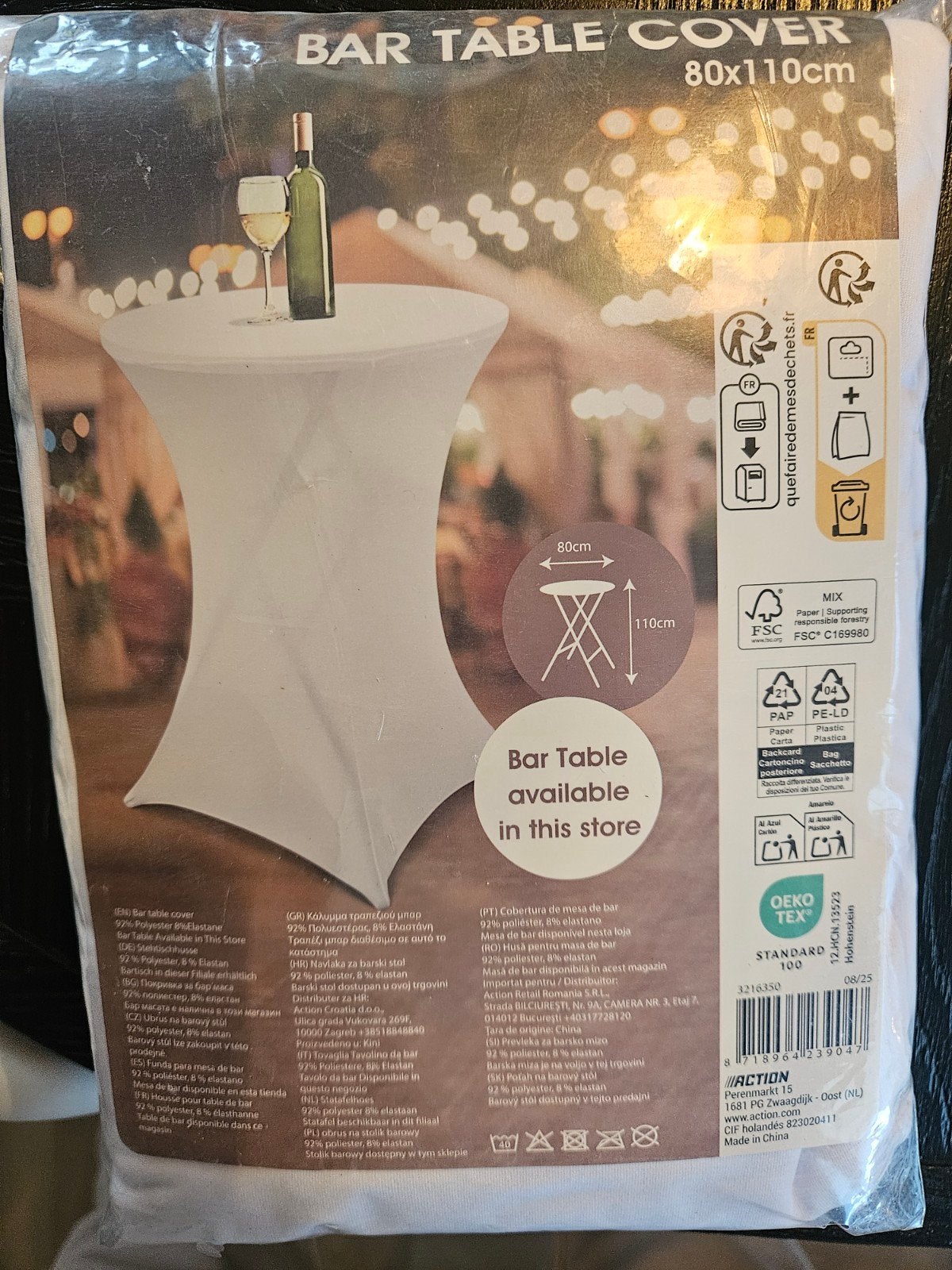 10 Witte Tafelrokken voor Bartafels (2 Nieuw, 8 Z.G.A.N.), Ophalen, Zo goed als nieuw, Wit, Tafelkleed