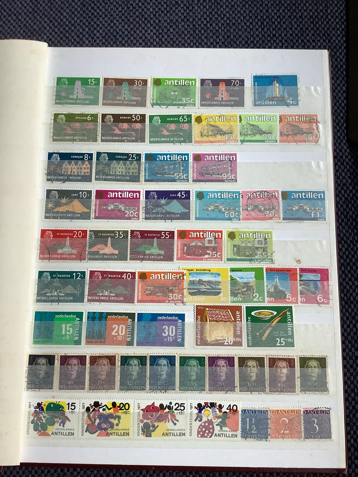 Postzegelverzameling Nederlandse Antillen, Suriname, Nieuw-G, Ophalen of Verzenden, Gestempeld