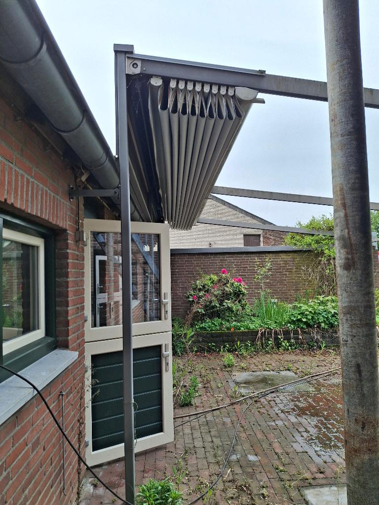 Overkapping pergola elektrisch zeil, Ophalen, Gebruikt, Tuinpaviljoen