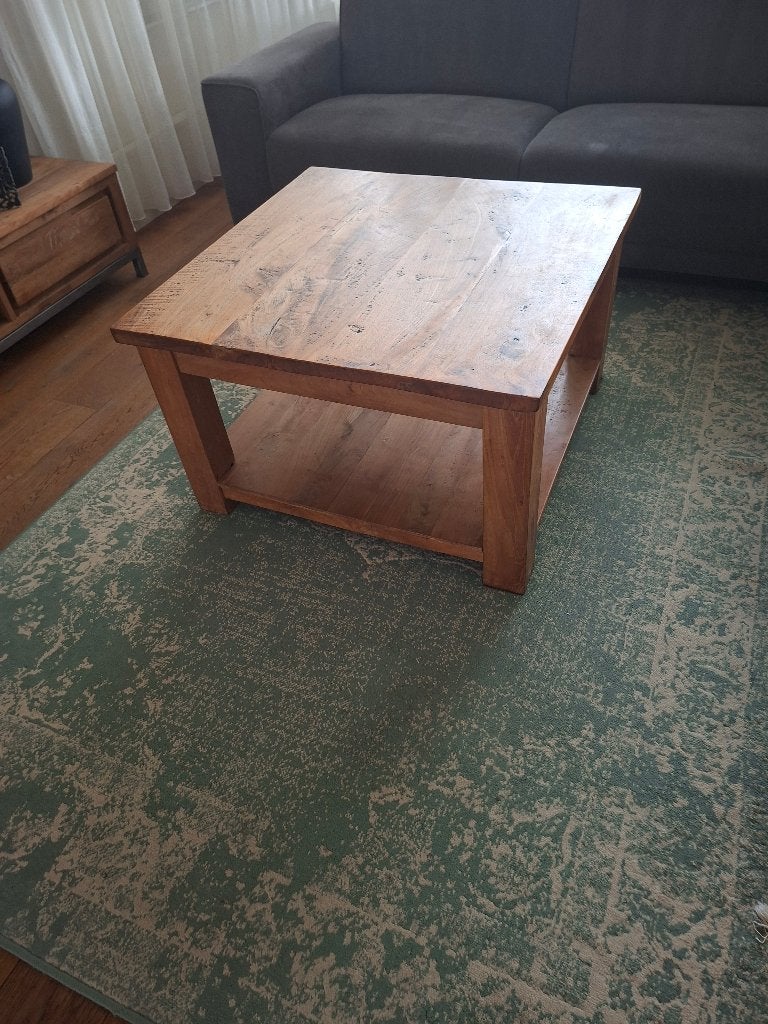 teak houten salontafel, Ophalen, Gebruikt, 50 tot 100 cm, 50 tot 100 cm