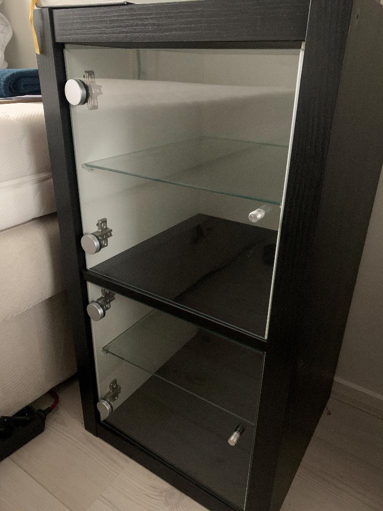 2x Ikea glazen vitrine inzet voor Kallax of Expedit kast, Ophalen, Doos, Minder dan 35 cm, Zo goed als nieuw