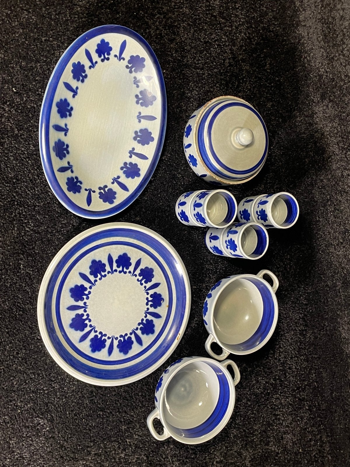 Boch La Louviere Baltic Servies - Vintage Handgeschilderd, Ophalen of Verzenden