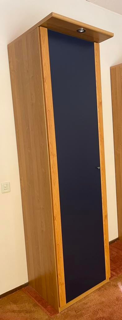 IKEA ASKEDAL kledingkast kast hang & leg hout & blauw 60x235, Ophalen, 200 cm of meer, 50 tot 100 cm, Zo goed als nieuw