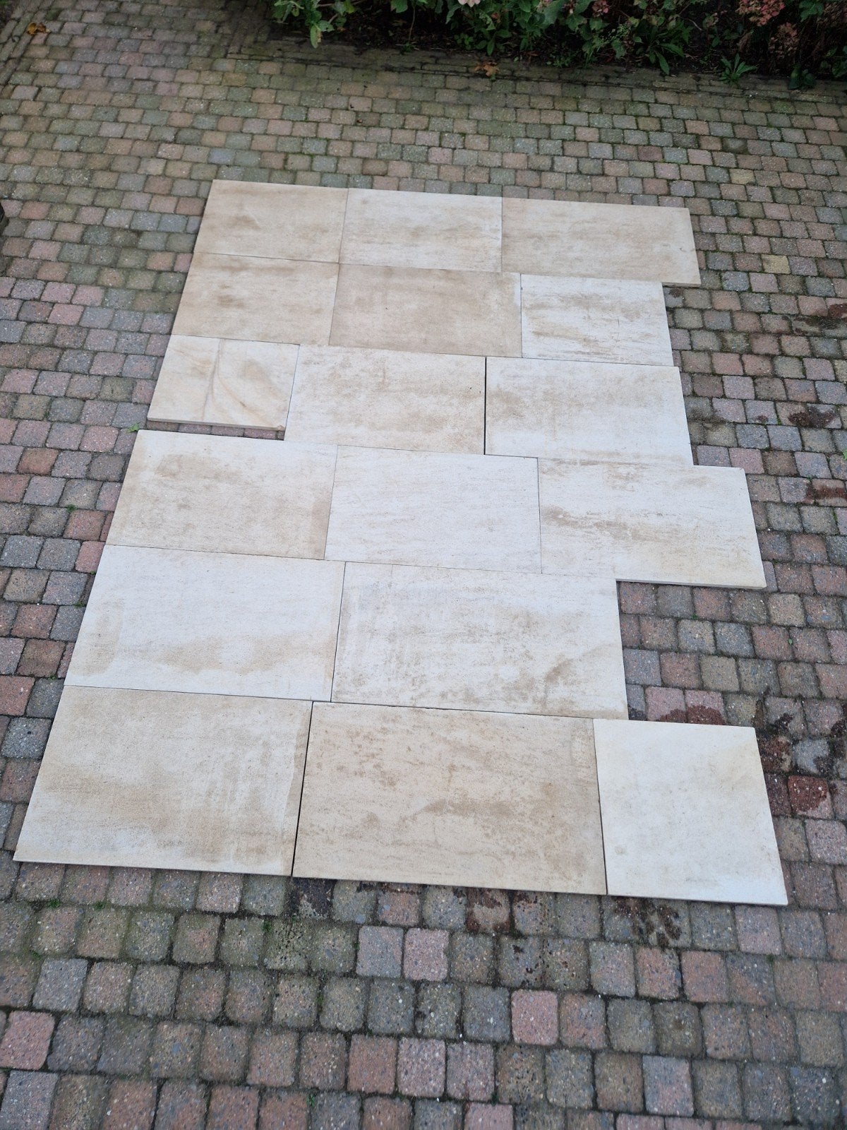 Travertin natuursteen terrastegels – 3,8 m² (Wildverband), Ophalen, Minder dan 5 m², Vloertegels, Overige materialen