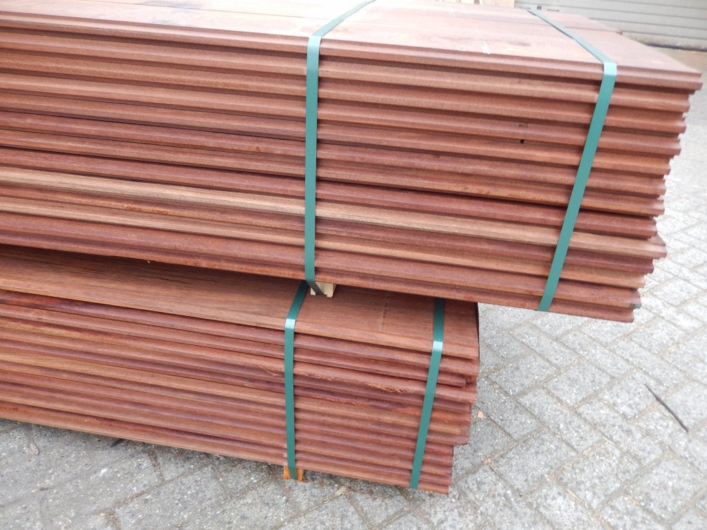 Hardhouten damwandplanken 30x185. Op voorraad! (*), Tuin en Terras, Palen, Balken en Planken, Ophalen of Verzenden, Nieuw, Hardhout