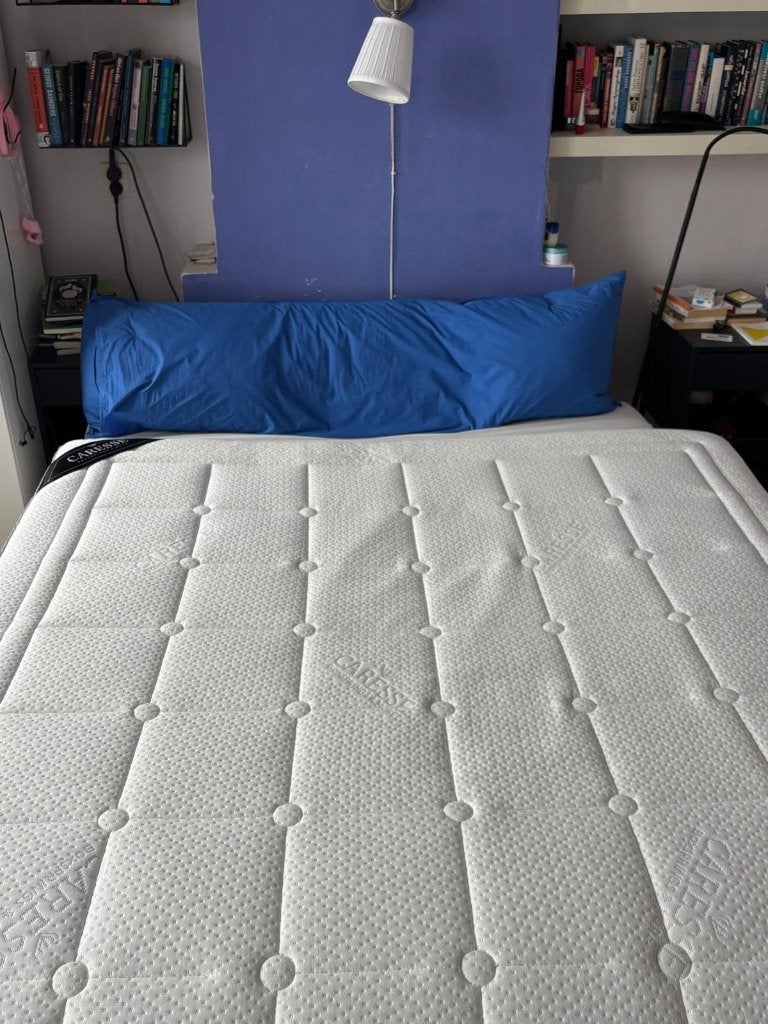 Caresse luxe topper, 160 x 200, hotel kwaliteit, Ophalen, Tweepersoons, Zo goed als nieuw, Matras