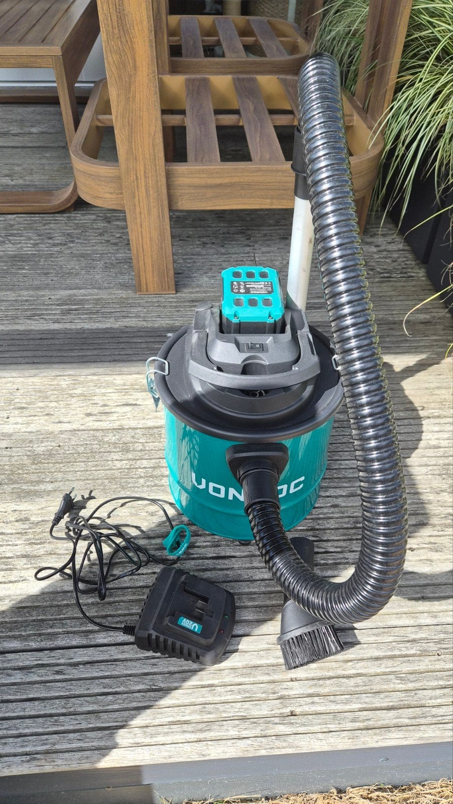 VONROC Accu aszuiger VPower 20V, Ophalen, Zo goed als nieuw, Hout, Houtkachel