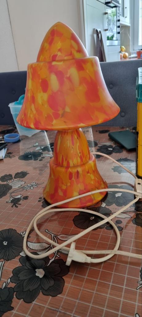 Art lamp spatterglas handgeblazen, Ophalen of Verzenden