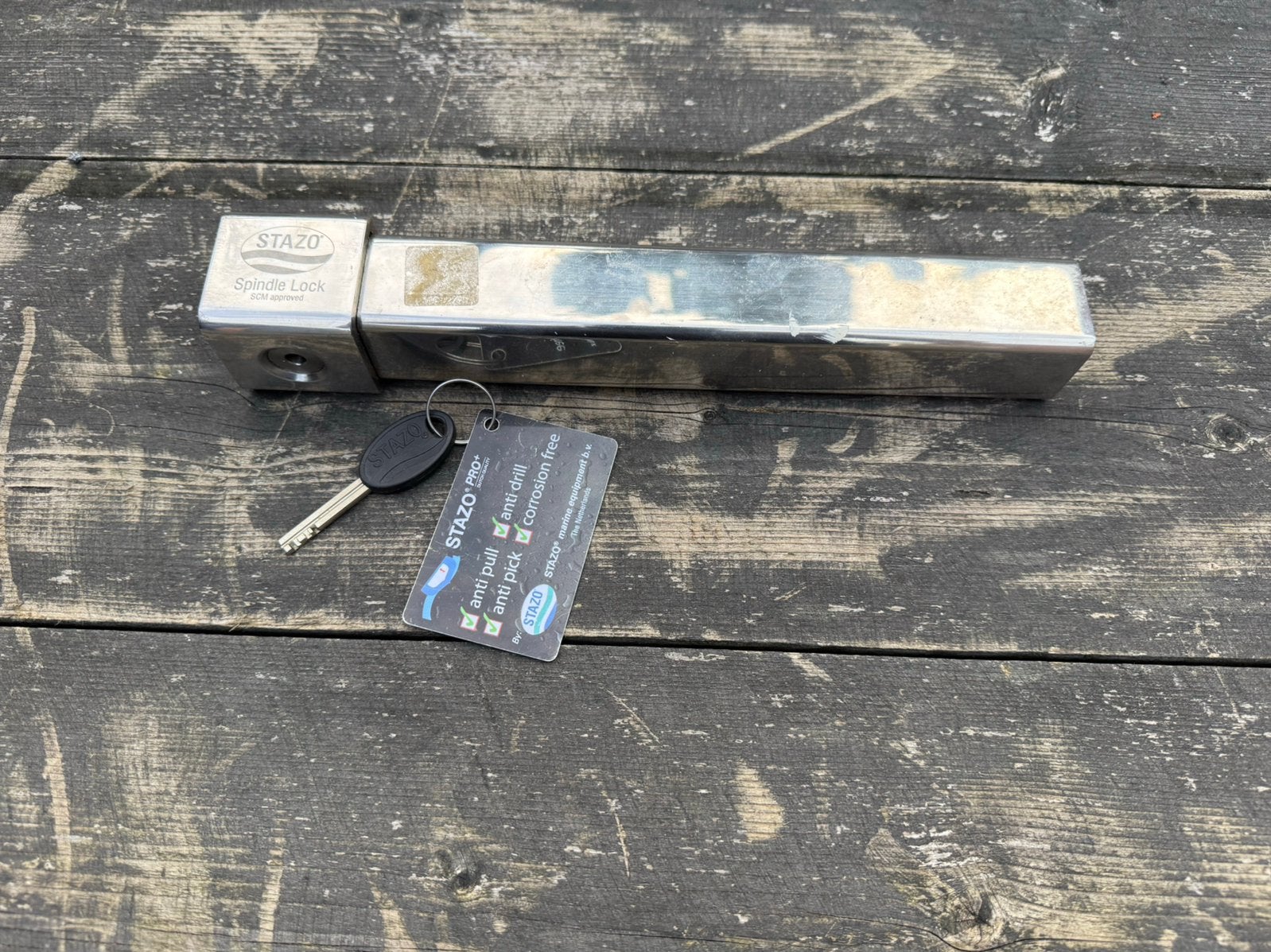 STAZO Spindle Lock buitenboordmotorslot SCM gekeurd, Watersport en Boten, Ophalen of Verzenden, Zo goed als nieuw, Motor en Techniek