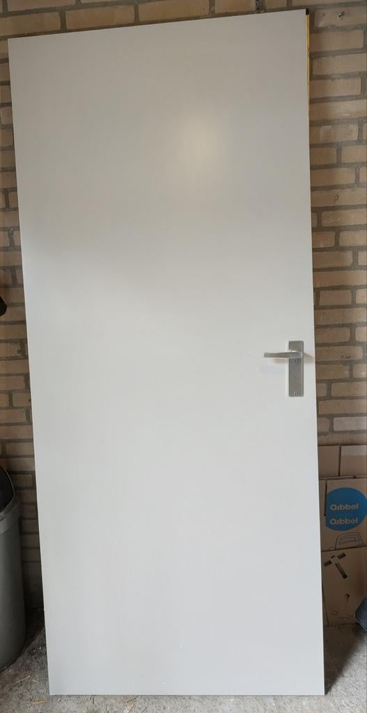 Taupe opdekdeur (Links) – 201,5 x 85,5 cm (200,5 x 83), Doe-het-zelf en Verbouw, Deuren en Horren, Ophalen, Gebruikt, Binnendeur