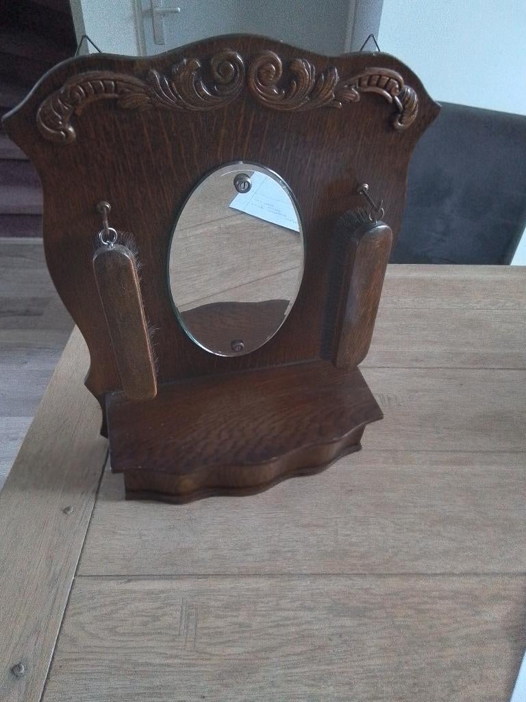 Vintage halspiegeltje, Antiek en Kunst, Curiosa en Brocante, Ophalen of Verzenden