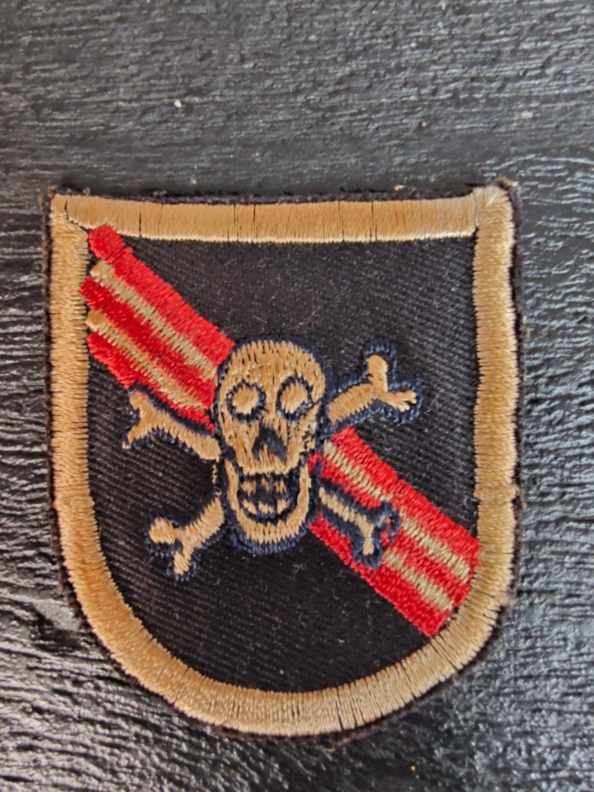 Beret flash US Special Forces Vietnam periode variant, Verzenden, Landmacht, Amerika, Embleem of Badge