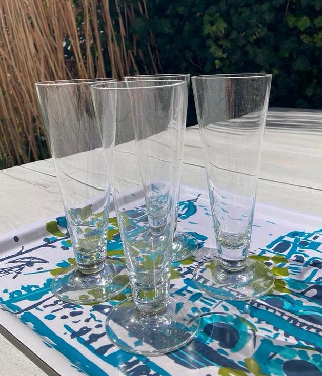 4 hoge glazen Cocktail GLAS champagne / prosecco glazen, Ophalen, Zo goed als nieuw, Overige typen
