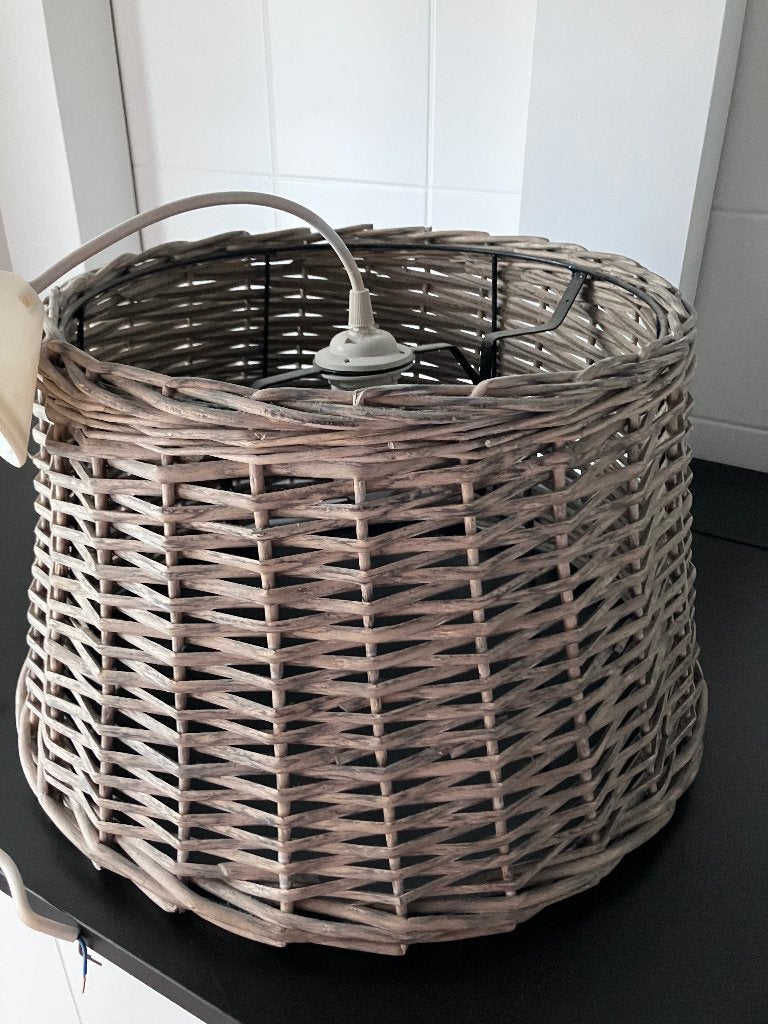 Lampenkap, Hanglamp, Gebruikt, Bruin, Rond