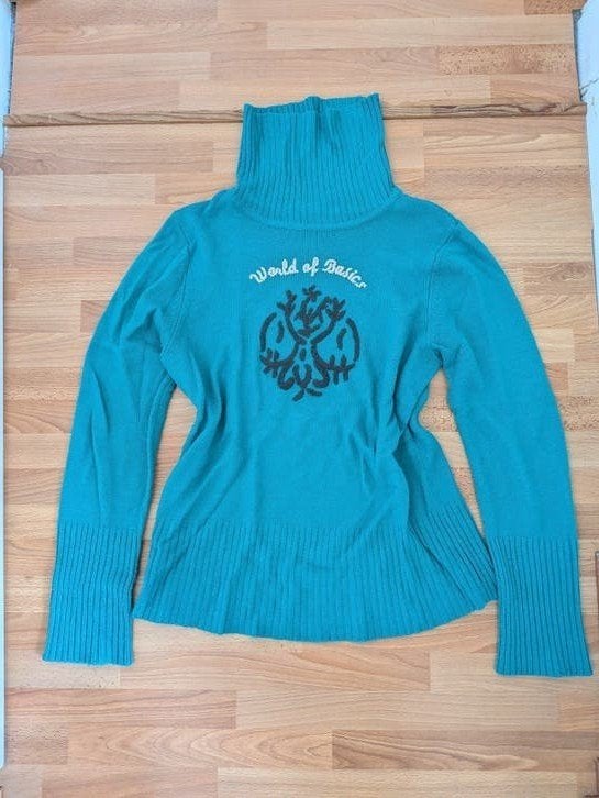 Zachte Petrol Blauwe Coltrui - Comfortabel & Warm, Ophalen of Verzenden, Gedragen, Maat 36 (S), Blauw