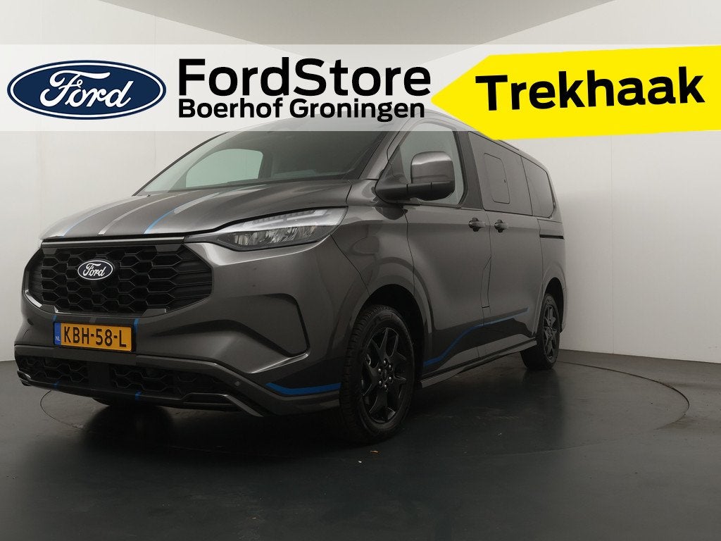 Ford Tourneo Custom Sport 340 2.5 PHEV 233 pk L1 8 persoons, Auto's, Gebruikt, 1850 kg, Parkeersensor, Bedrijf