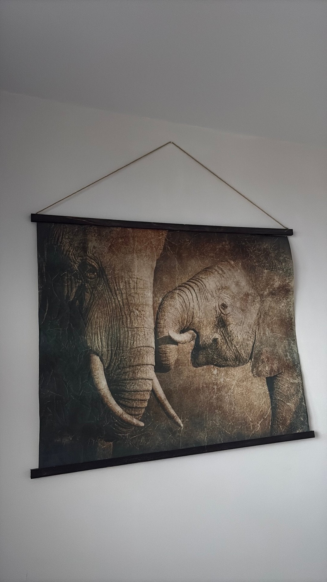 Schilderij olifanten, Ophalen, Zo goed als nieuw