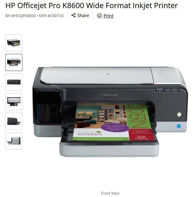 HP Officejet Pro K8600dn A3 wide, Ophalen, Kleur printen, Printer, Thermo-printer