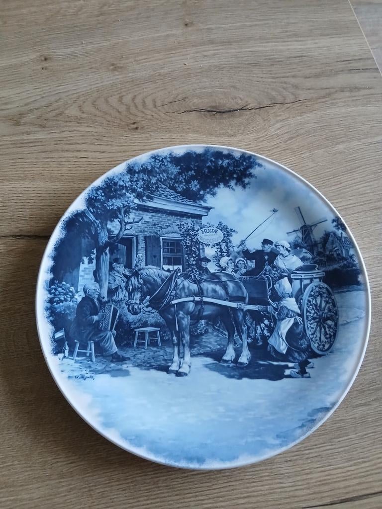 Prachtige Delfts blauw wandbord, Ophalen of Verzenden