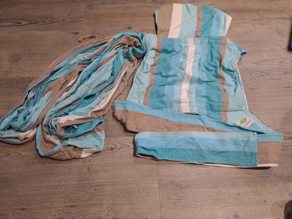 Hoppediz Hop-tye draagdoek, babydrager, Kinderen en Baby's, Babydragers en Draagdoeken, Ophalen, Zo goed als nieuw, Draagdoek