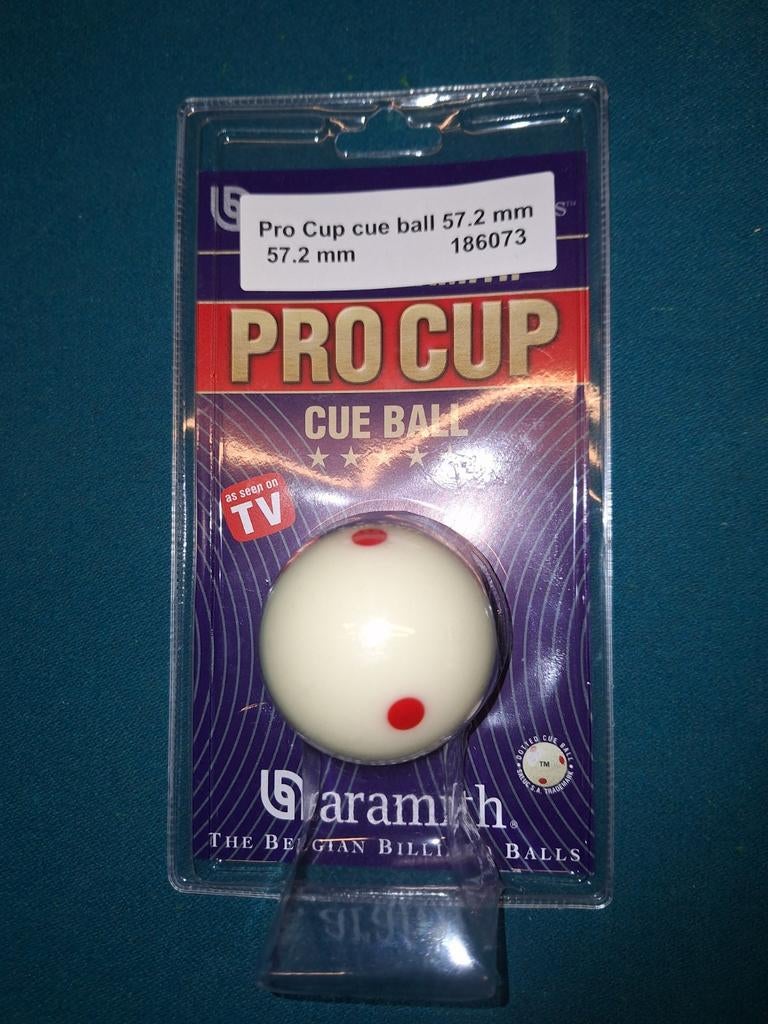 Aramith Pro Cup Cue Ball 57.2 mm - Nieuw in verpakking, Sport en Fitness, Biljarten en Poolen, Ophalen of Verzenden, Nieuw, Keu of Ballen