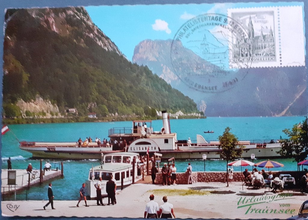 Ansichtkaart Oostenrijk Dampferstation Ebensee 1977, Verzamelen, Ophalen of Verzenden, 1960 tot 1980, Gelopen, Oostenrijk