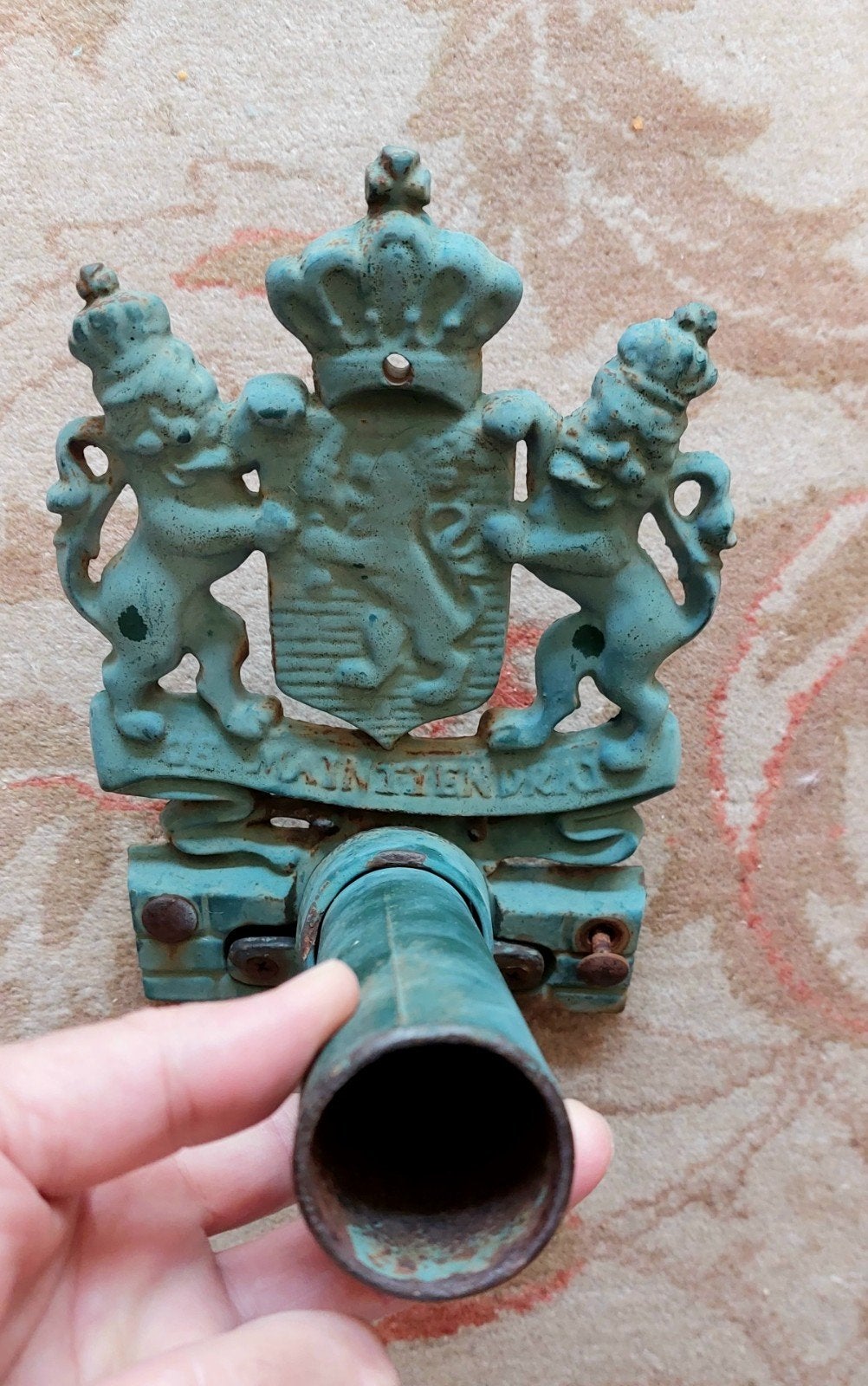 Gietijzeren vlaggenhouder, Ophalen of Verzenden