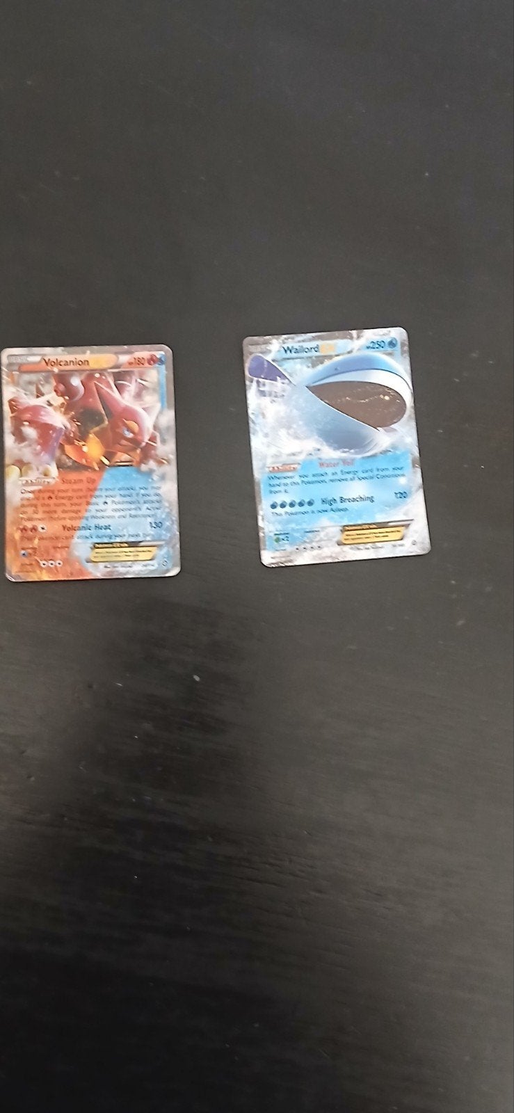 Pokémon kaarten: Volcanion EX en Wailord EX, Ophalen, Gebruikt, Meerdere kaarten