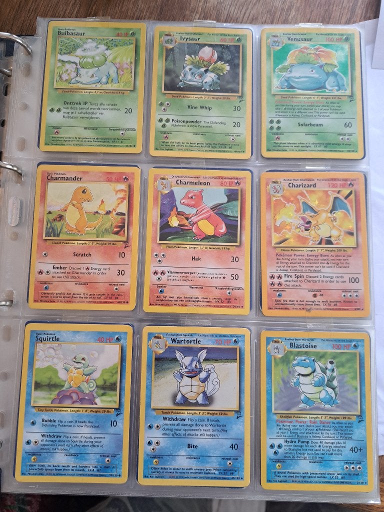 Pokemonkaarten base set compleet, Ophalen of Verzenden, Zo goed als nieuw, Meerdere kaarten