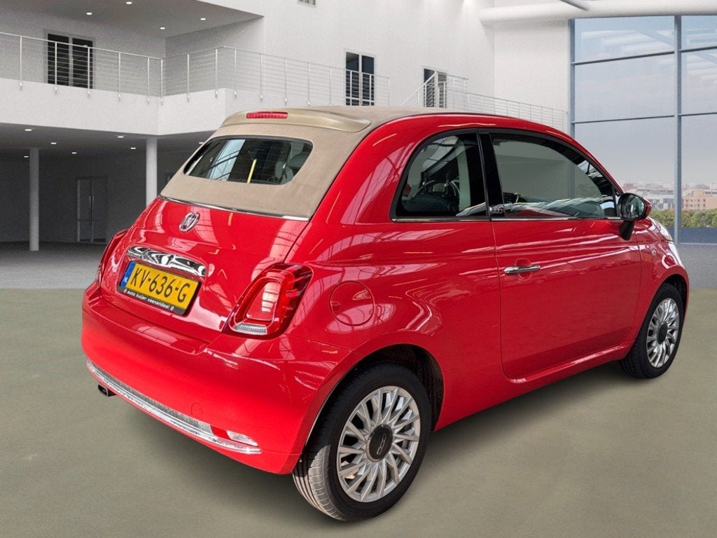 Fiat 500 Cabriolet Automaat 0.9 TwinAir Turbo Lounge, Leder,, Auto's, Gebruikt, Cabriolet, Bedrijf, 26 km/l