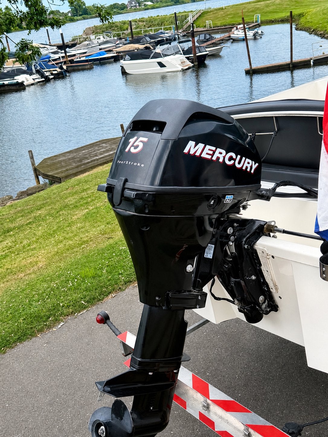 Corsiva 475 NEW AGE mercury 15pk powertrim inc trailer, Ophalen, Zo goed als nieuw, Corsiva, Elektrische start