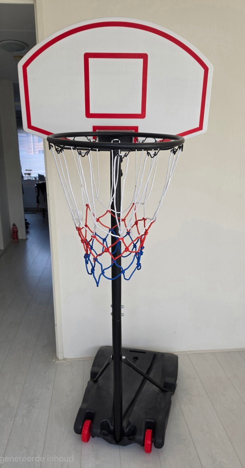 Verstelbare basketbalring met standaard en wielen, Sport en Fitness, Ophalen, Gebruikt, Ring, Bord of Paal