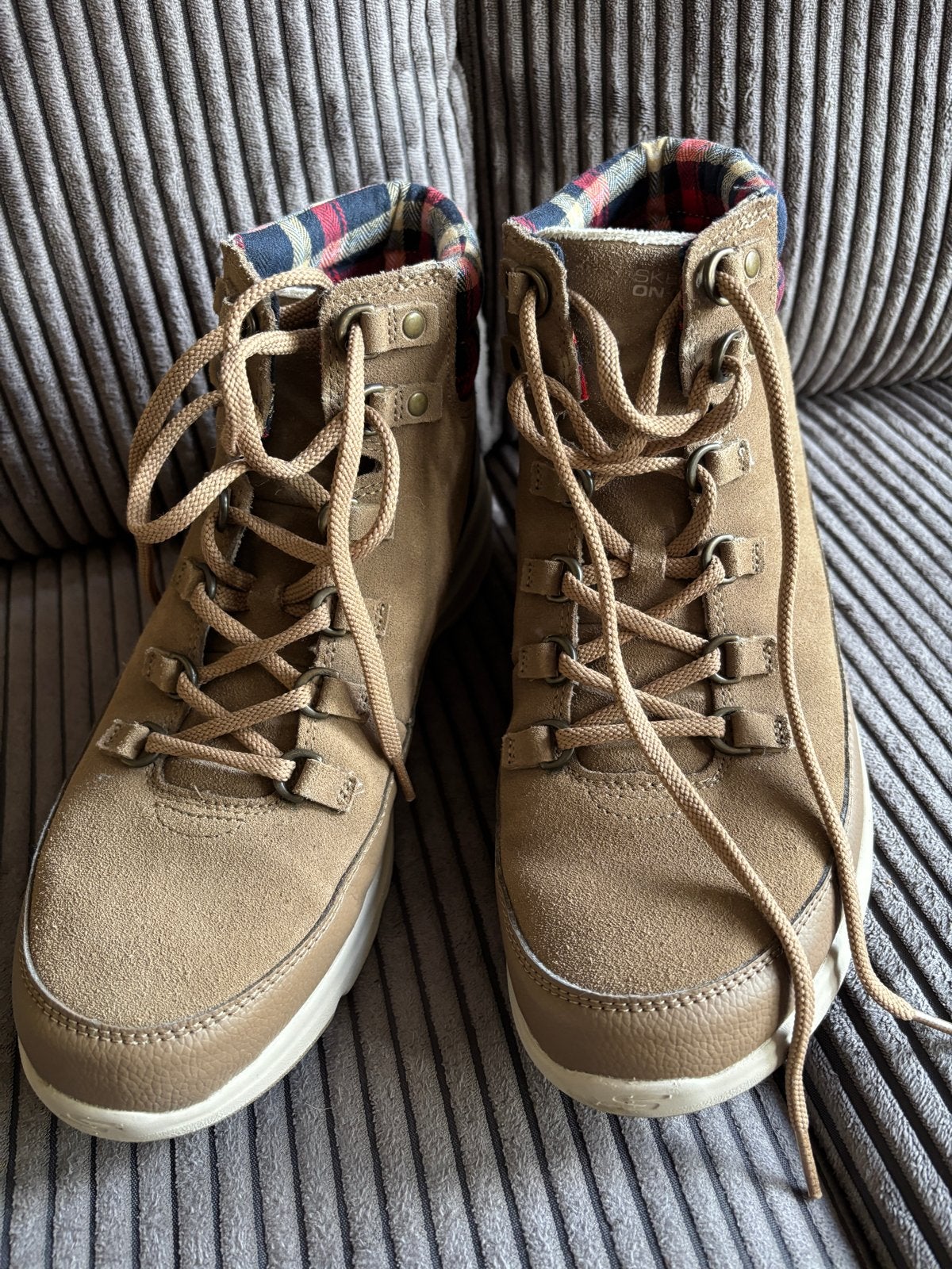 Skechers dames wandelschoenen maat 40 - Zo goed als nieuw, Ophalen of Verzenden, Zo goed als nieuw, Bruin, Wandelschoenen